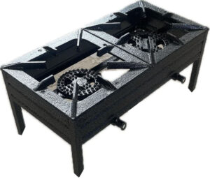 اجاق گاز حیاطی دو قلو رویه چدن 60×30 پارس