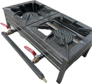 اجاق گاز حیاطی دو قلو رویه چدن 60×30 پارس