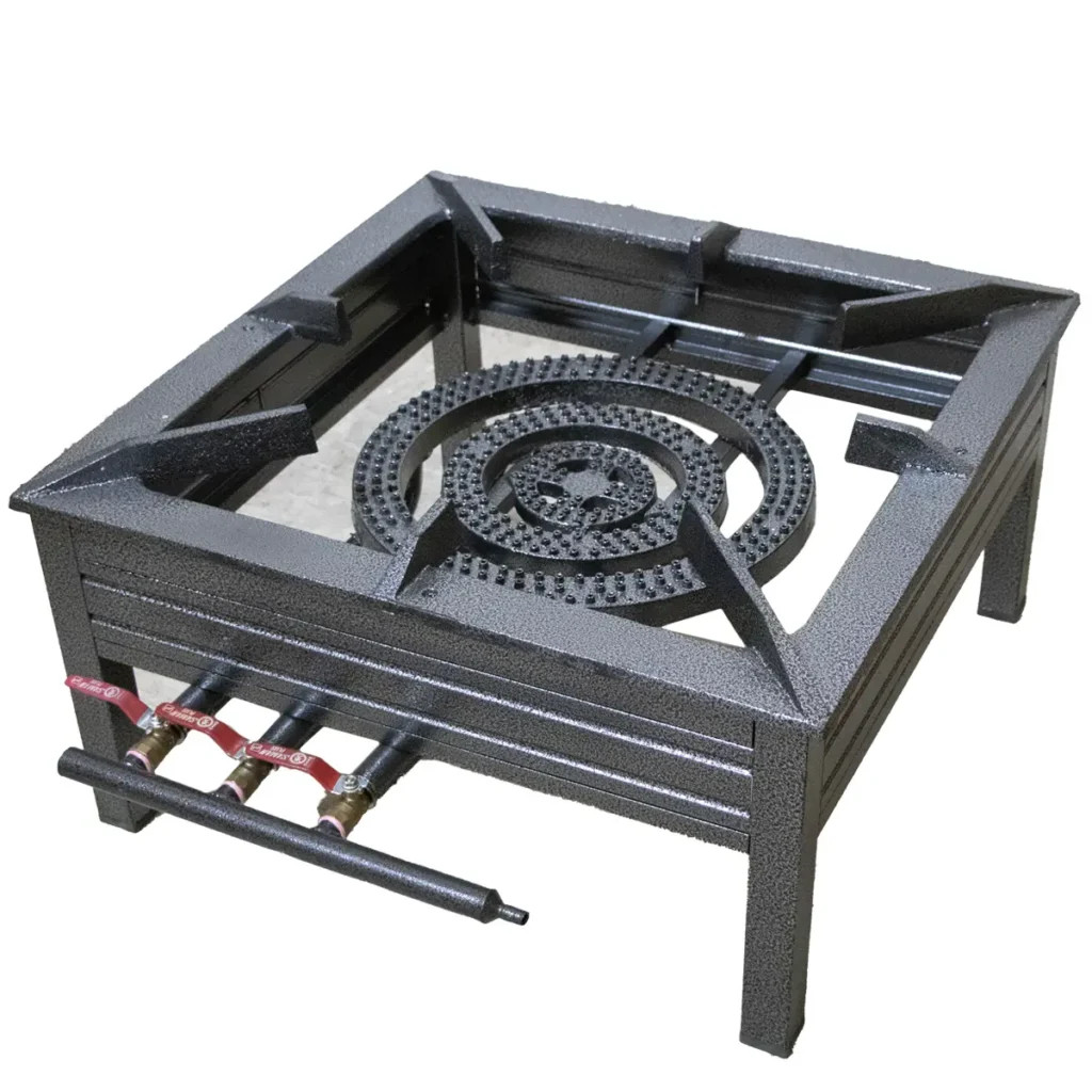 اجاق گاز حیاطی سه شعله رویه چدن 70 پارس