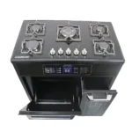 اجاق گاز طرح فر صفحه شیشه ای چاپل