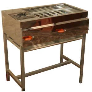 کباب پز 8 شعله اجاق دار با پایه و درب پارس