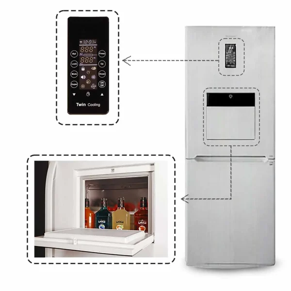 یخچال فریزر کمبی هوم بار هیمالیا مدل اونیکس