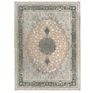 فرش 1200 شانه 12 متری سوفیا مدل مانیا بژ سبز