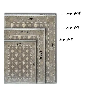 فرش 1200 شانه 6 متری سوفیا مدل ویان سیلور
