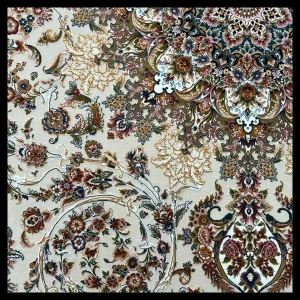 فرش 1200 شانه 9 متری سوفیا مدل آیناز کرم حاشیه مسی