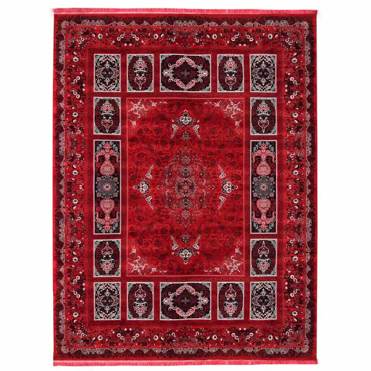 فرش 1200 شانه 12 متری سوفیا مدل کتیبه لاکی فرش 1200 شانه 12 متری سوفیا مدل کتیبه لاکی