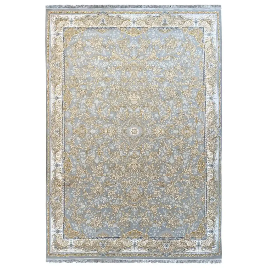 فرش 700 شانه 9 متری سوفیا مدل شروین نقره ای طلایی