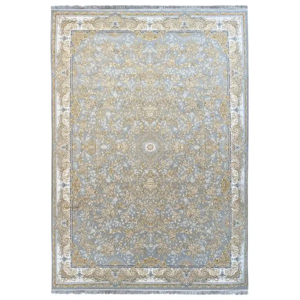 فرش 700 شانه 9 متری سوفیا مدل شروین نقره ای طلایی