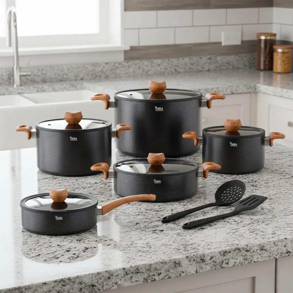 سرویس 5 و 12 پارچه گرانیت تیارا مدل سلین