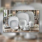 سرویس چینی 98 پارچه کامل زرین ادلین طوسی