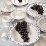 سرویس چینی 103 پارچه کامل زرین فرانسیس سرمه ای