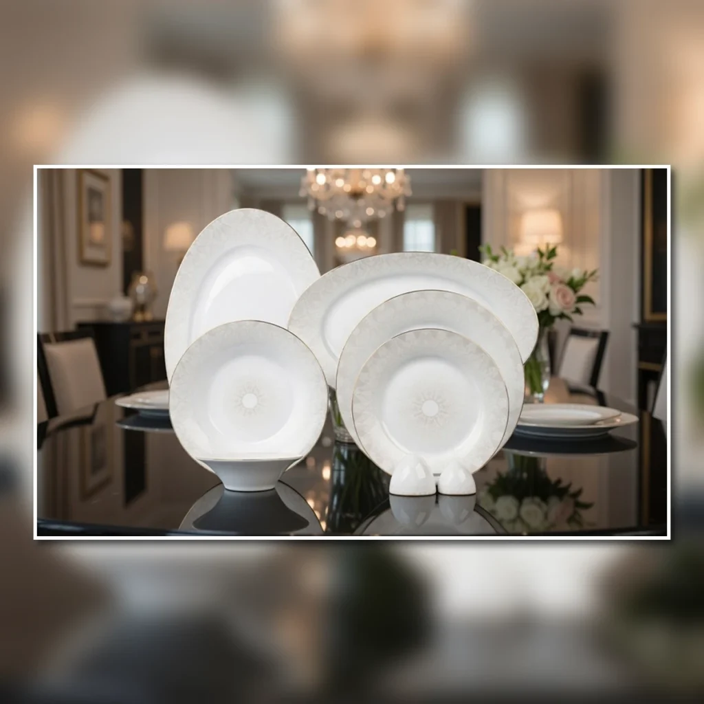 سرویس چینی 35 پارچه زرین سریر سپید