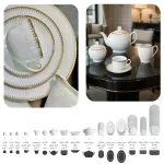 سرویس چینی 102 پارچه کامل زرین سپیدار