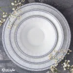 سرویس چینی 35 پارچه غذاخوری زرین وایت رز
