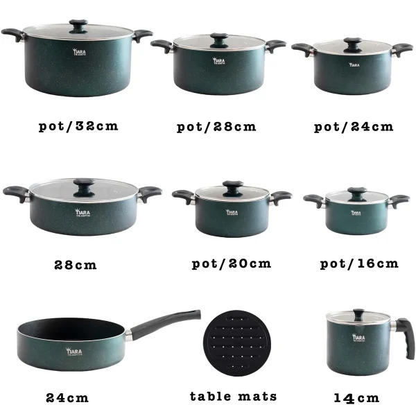 سرویس 16 پارچه گرانیت تیارا مدل ملینا