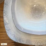 سرویس چینی 27 پارچه غذاخوری زرین ادلین طوسی