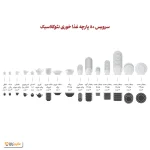 سرویس چینی 80 پارچه کامل زرین النور پلاتینی