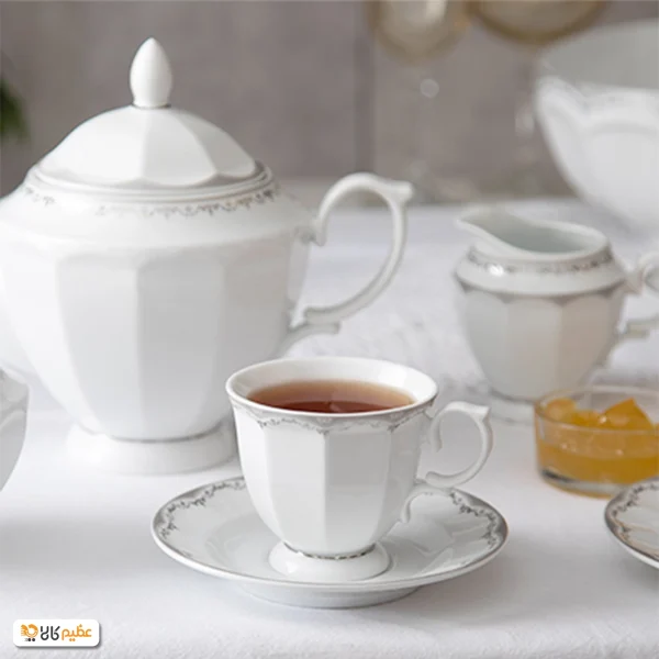 سرویس چینی 80 پارچه کامل زرین النور پلاتینی