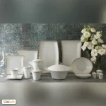 سرویس چینی 97 پارچه کامل زرین ریوا طلایی
