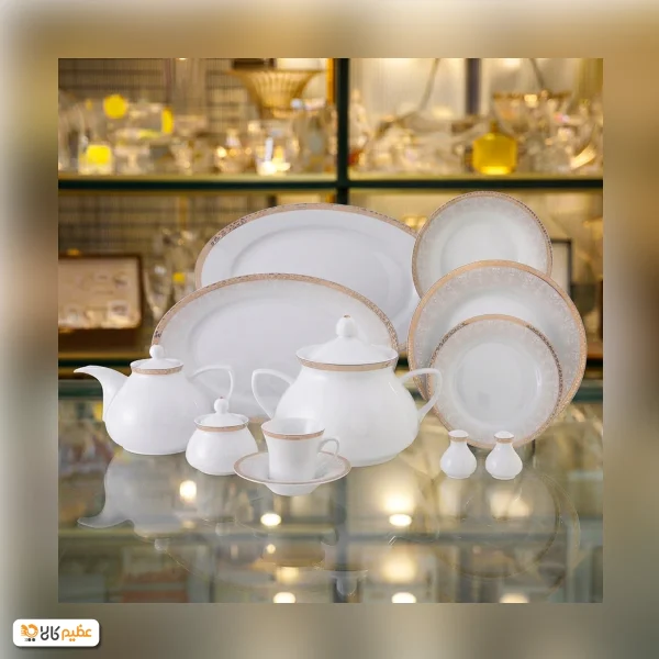 سرویس چینی 108 پارچه کامل زرین رومینا طلایی