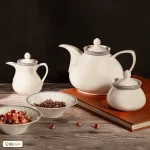 سرویس چینی 108 پارچه کامل زرین وایت رز
