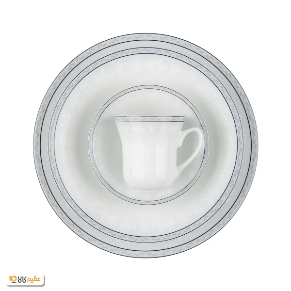 سرویس چینی 108 پارچه کامل زرین وایت رز