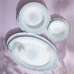 سرویس چینی 102 پارچه کامل زرین ادلین طوسی