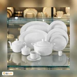 سرویس چینی 102 پارچه کامل زرین سفید