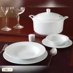سرویس چینی 102 پارچه کامل زرین سفید
